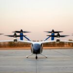 Joby Aviation electric air taxi aircraft on a runway during testing