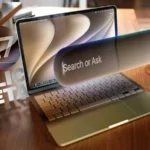 macOS Golden Gate public beta installation screen on a MacBook Pro