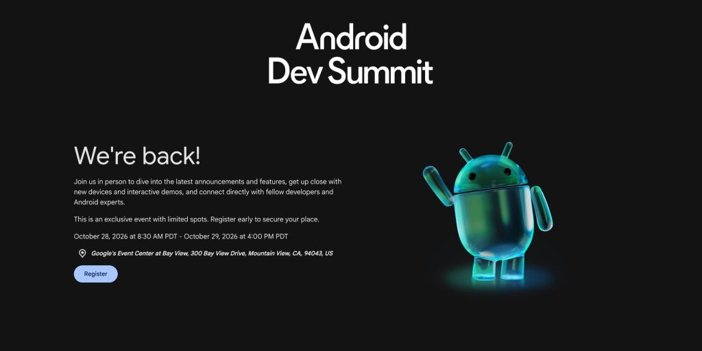 Android Dev Summit 2026 Returns With Android 18 Tease